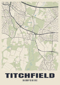 Street map poster of Titchfield, Hampshire