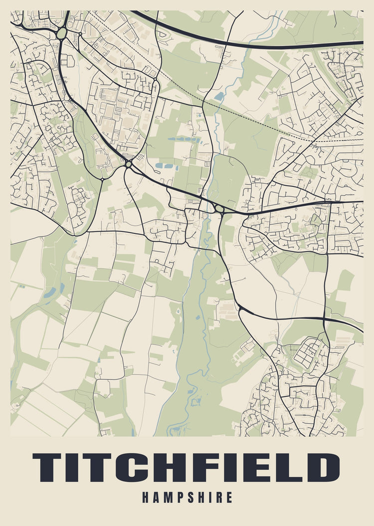 Titchfield Street Map Poster