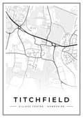 Street map poster of Titchfield village centre, Hampshire