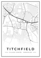 Street map poster of Titchfield village centre, Hampshire