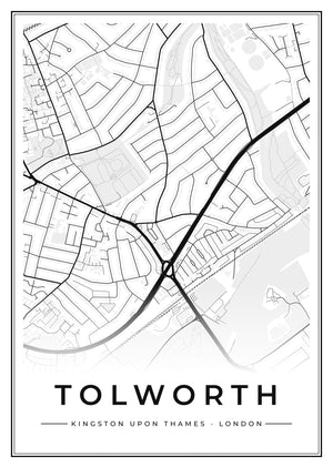 Tolworth Street Map Poster