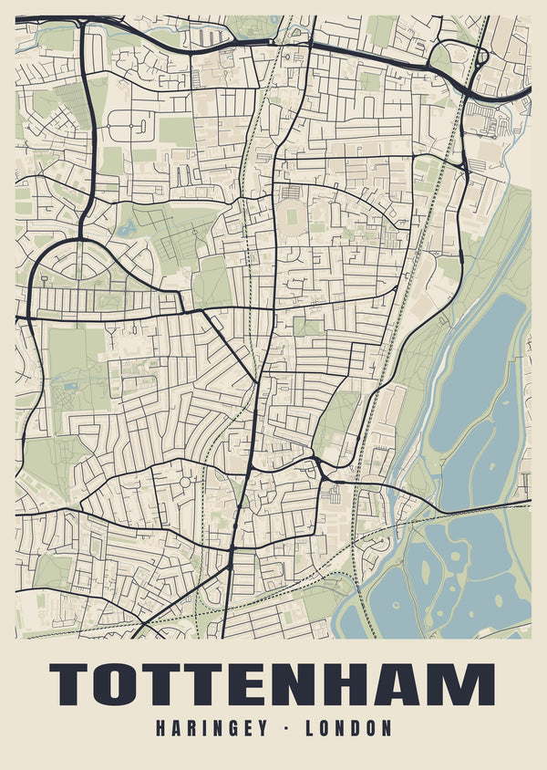 Tottenham Heritage Street Map Poster