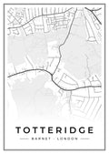 Street map poster of Totteridge, Barnet, London