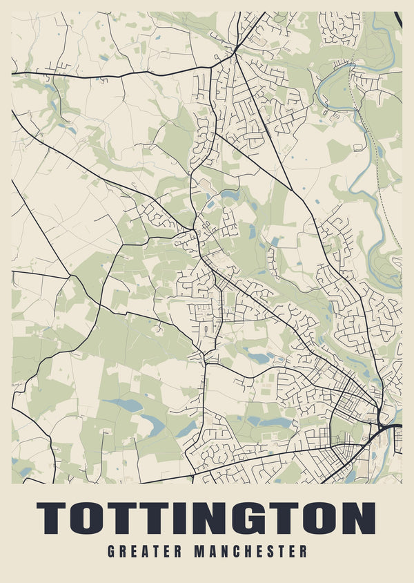 Tottington Street Map Poster