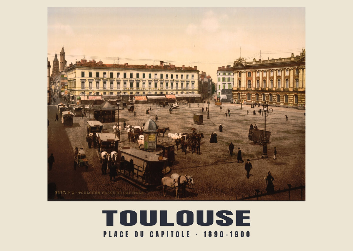 Place du Capitole, Toulouse, 1890–1900 heritage photograph