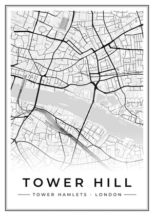 Tower Hill Street Map Poster