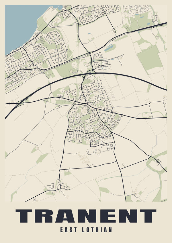 Tranent Street Map Poster