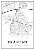 Street map poster of Tranent town centre, East Lothian