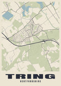 Street map poster of Tring, Hertfordshire