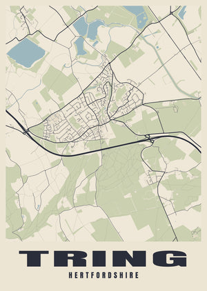 Tring Street Map Poster