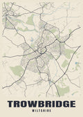 Street map poster of Trowbridge, Wiltshire