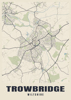 Street map poster of Trowbridge, Wiltshire
