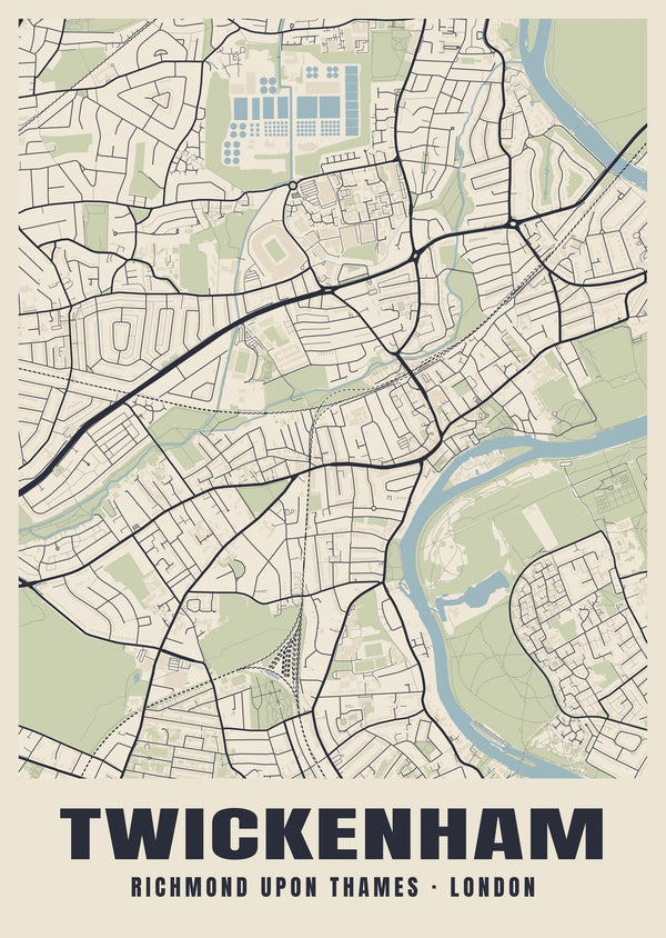 Twickenham Heritage Street Map Poster