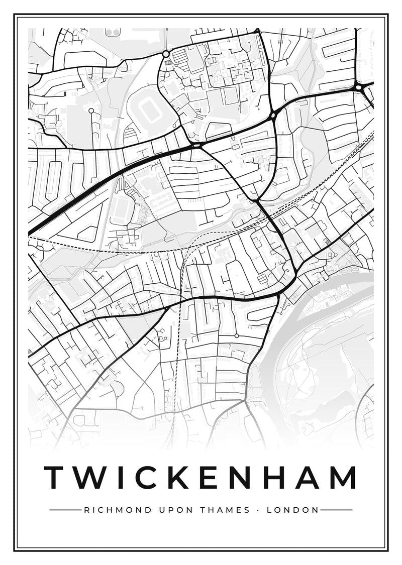 Twickenham Street Map Poster