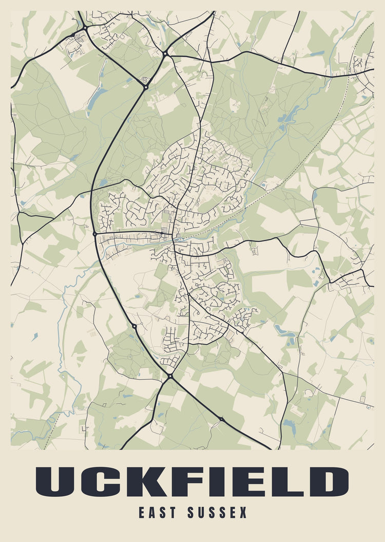 Uckfield Street Map Poster