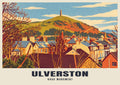Hoad Monument, Ulverston poster, Retro Railway style