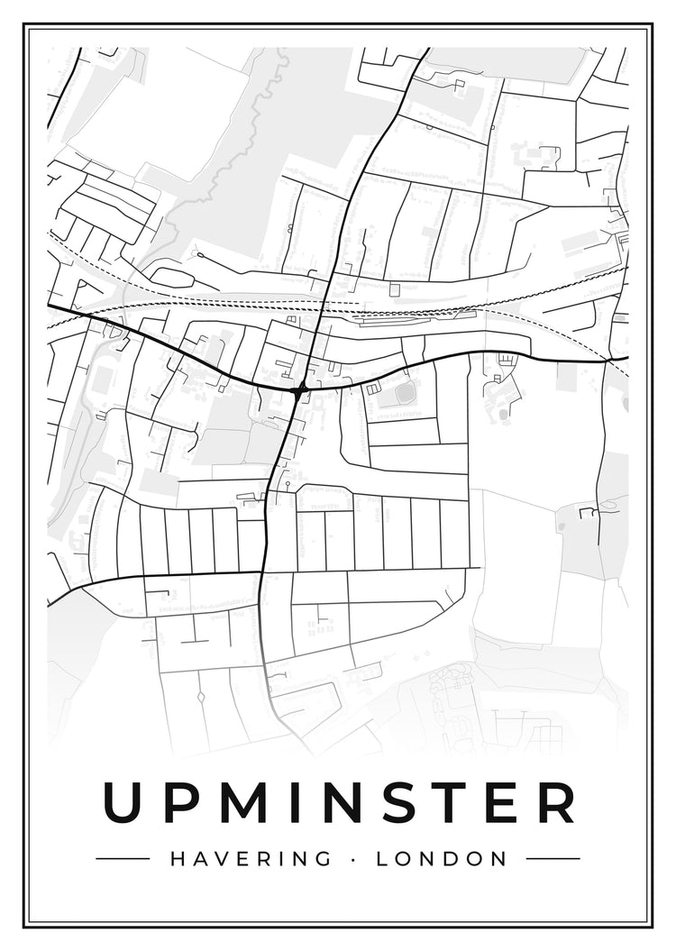 Upminster Street Map Poster