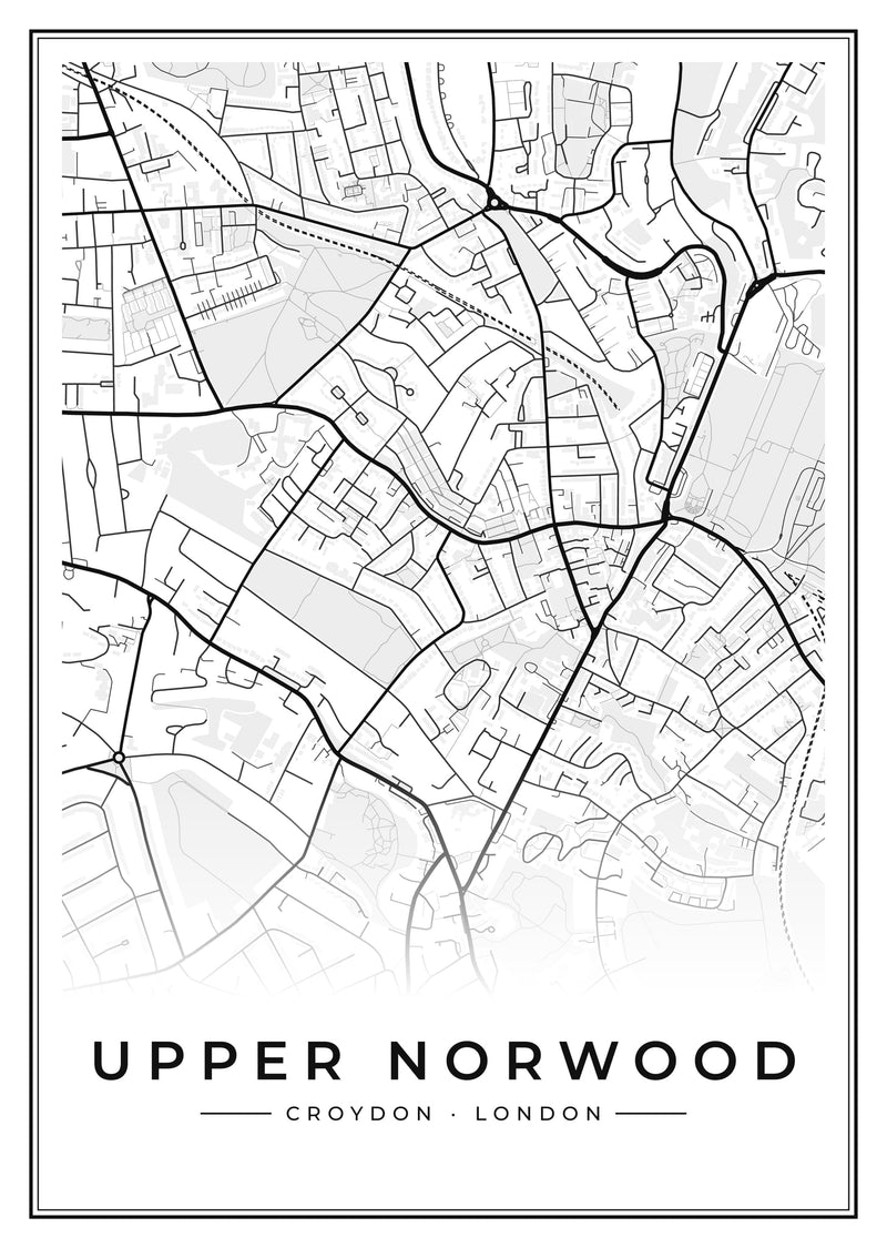 Upper Norwood Street Map Poster