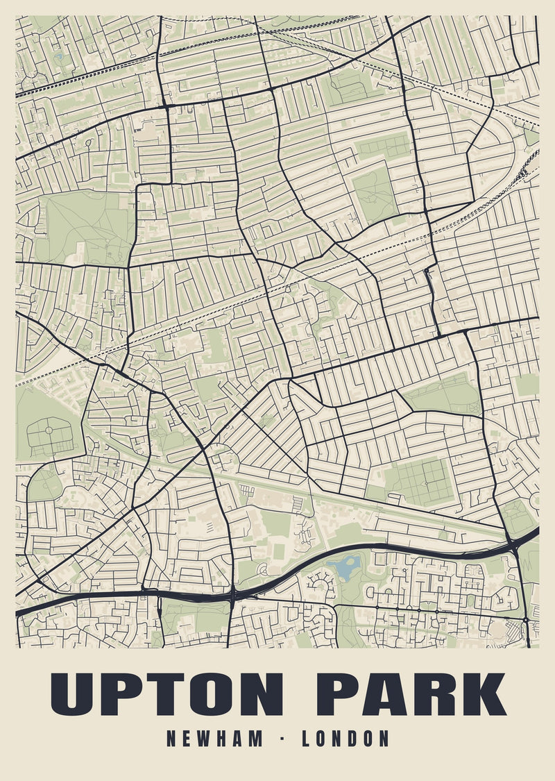 Upton Park Heritage Street Map Poster