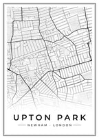 Street map poster of Upton Park, Newham, London