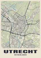 Street map poster of Utrecht