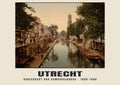Oudegracht and Hamburgerbrug, Utrecht, 1890–1900 heritage photograph