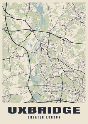 Uxbridge Street Map Poster