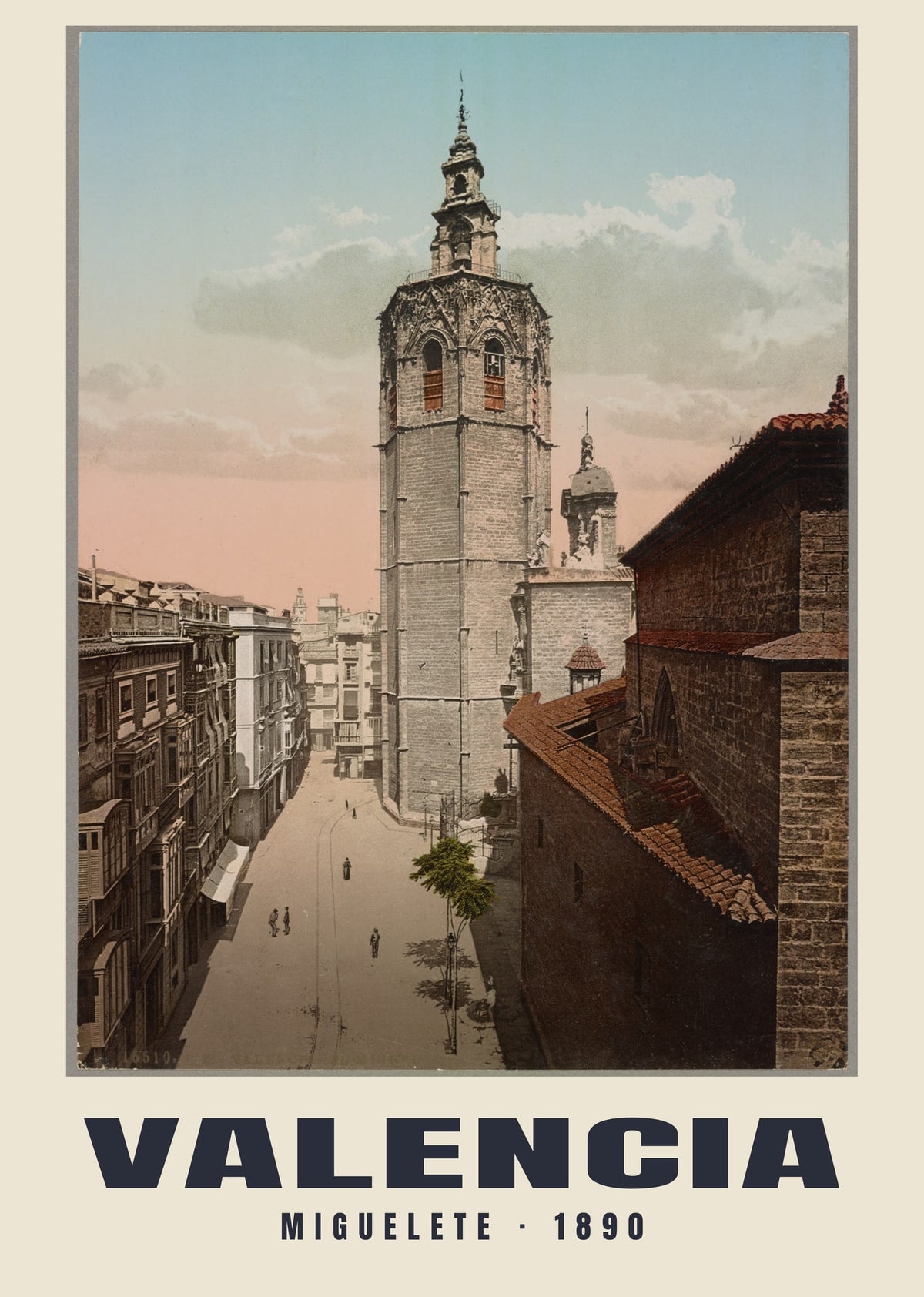 Miguelete, Valencia, 1890 heritage photograph
