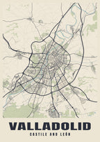 Street map poster of Valladolid, Castile and León