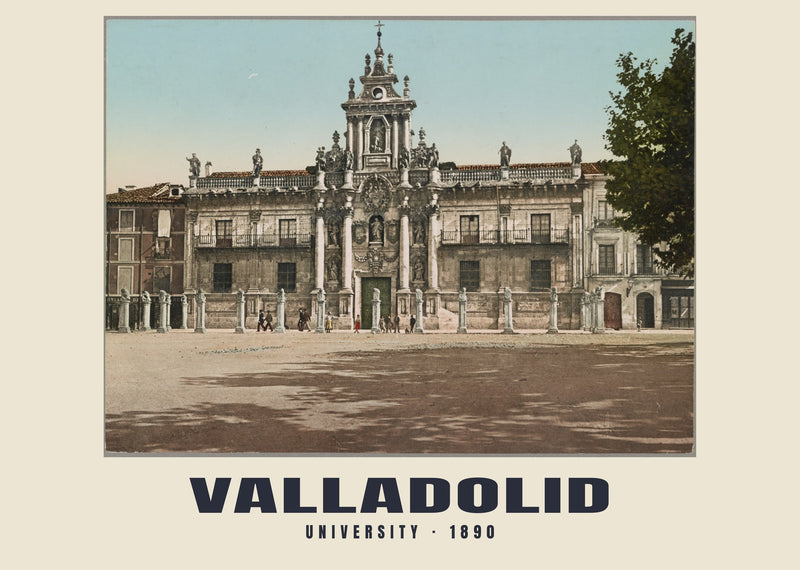 University, Valladolid — 1890 · Vintage photochrom print