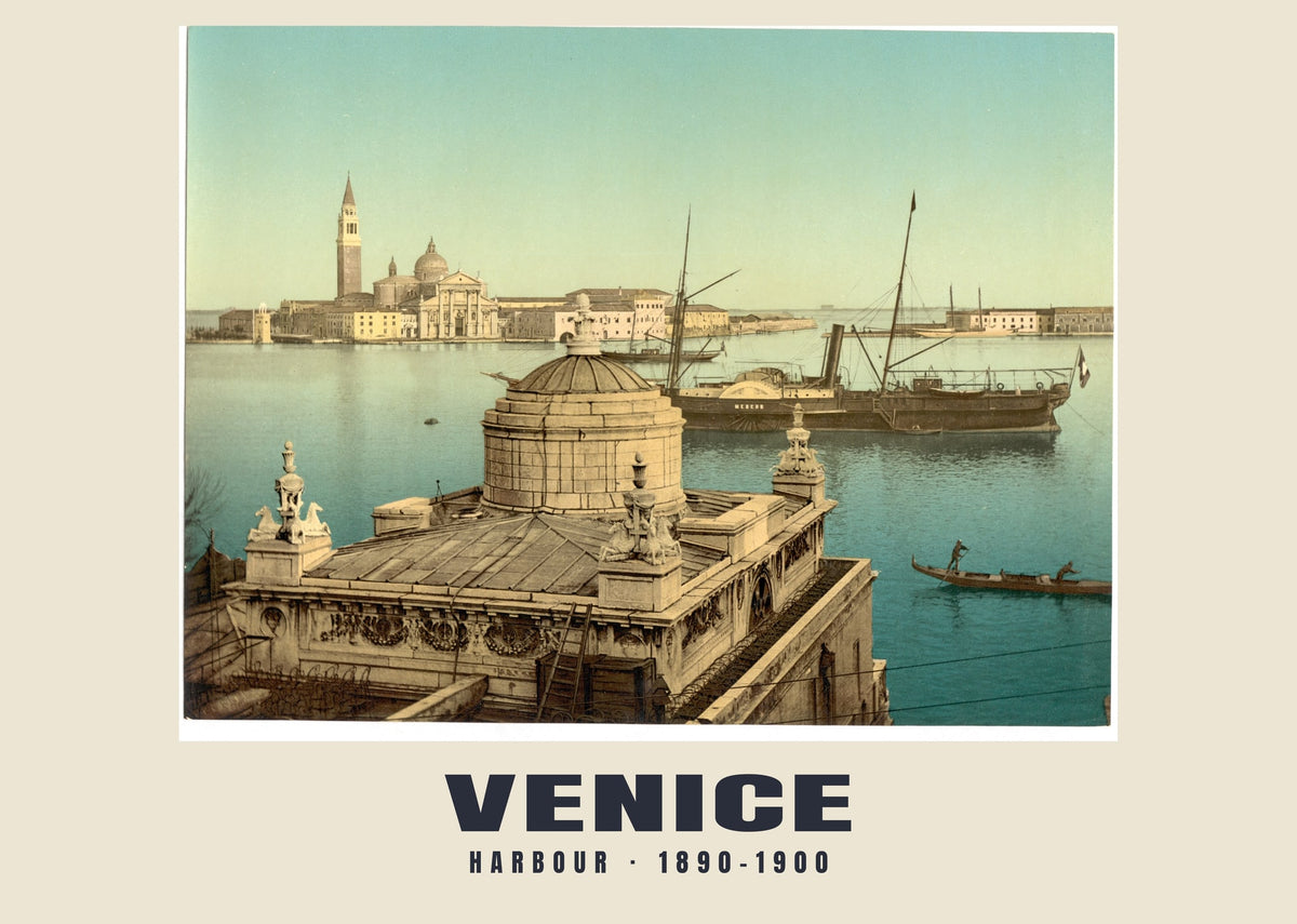 Harbour, Venice, 1890–1900 heritage photograph