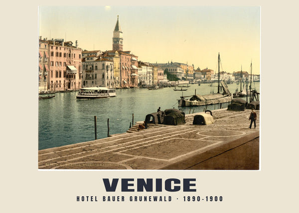 Hotel Bauer Grunewald, Venice — 1890–1900 · Vintage photochrom print