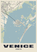 Street map poster of Venice, Veneto