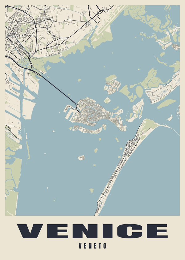 Venice Street Map Poster
