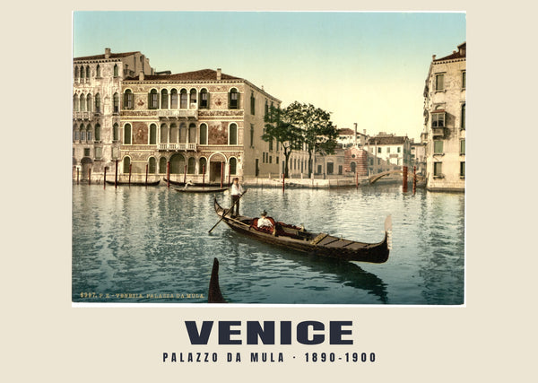 Palazzo da Mula, Venice — 1890–1900 · Vintage photochrom print