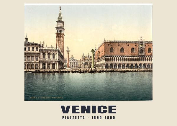 Piazzetta, Venice — 1890–1900 · Vintage photochrom print