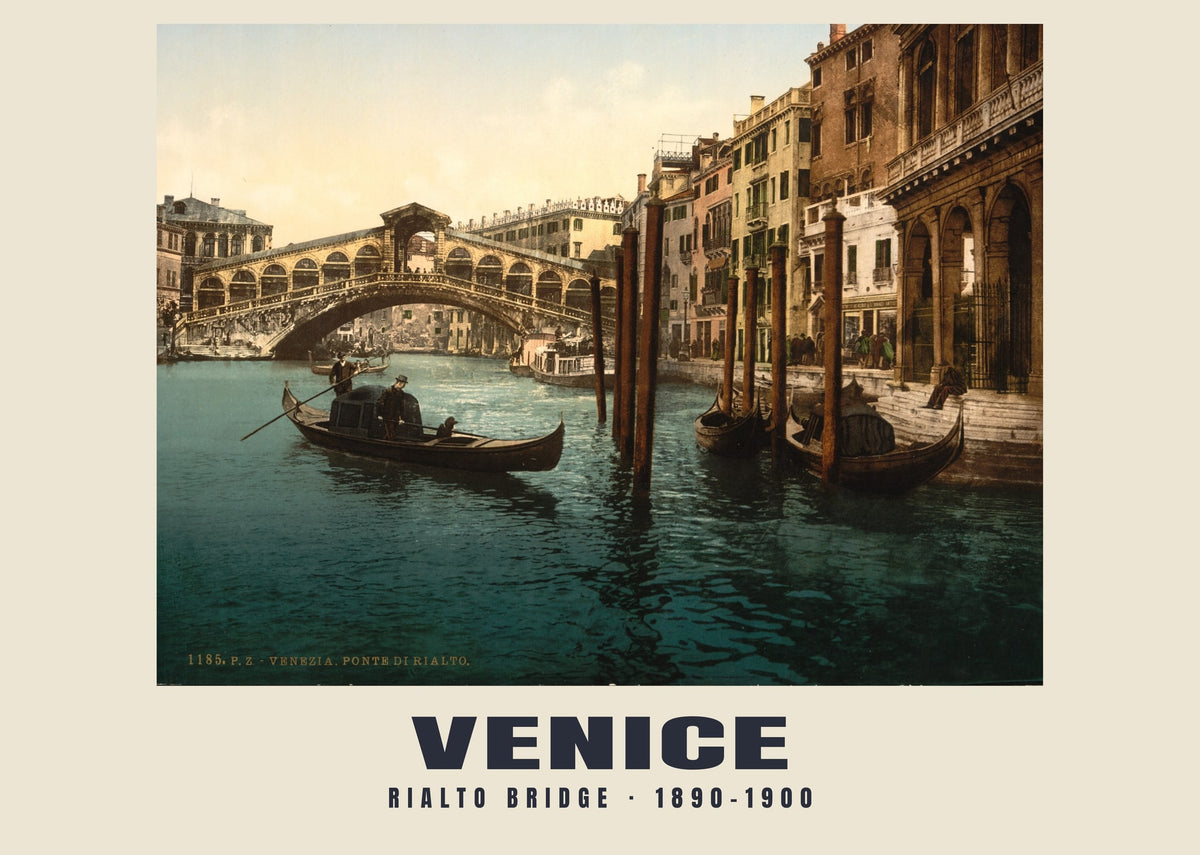 Rialto Bridge, Venice, 1890–1900 heritage photograph