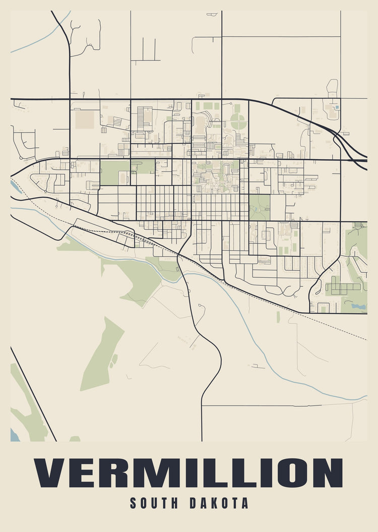 Vermillion Street Map Poster