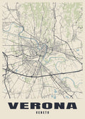 Street map poster of Verona, Veneto
