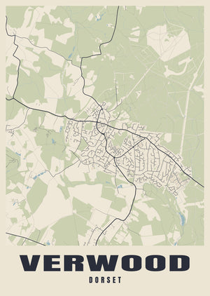 Verwood Street Map Poster