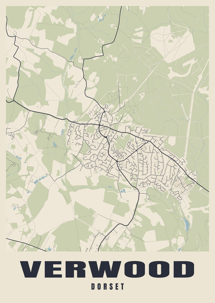 Verwood Street Map Poster