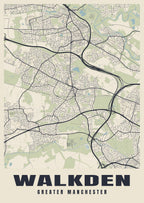 Street map poster of Walkden, Greater Manchester