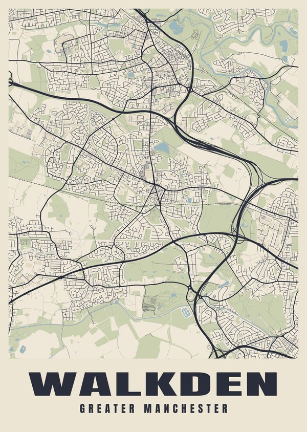 Walkden Street Map Poster