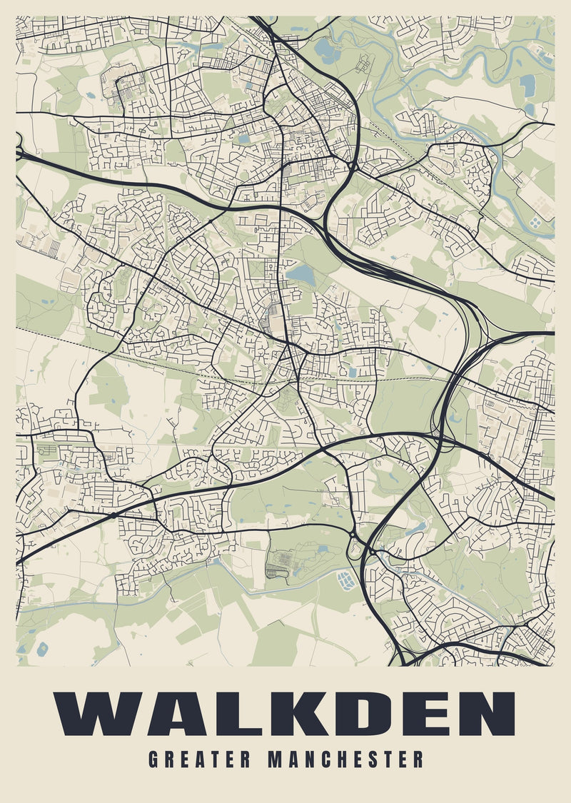 Walkden Street Map Poster
