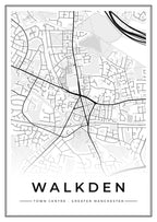 Street map poster of Walkden town centre, Greater Manchester