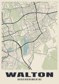Street map poster of Walton, Buckinghamshire