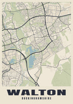 Street map poster of Walton, Buckinghamshire