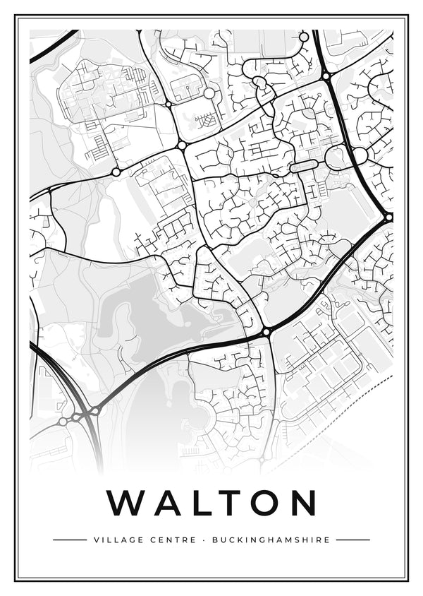 Walton Village Centre Street Map Poster