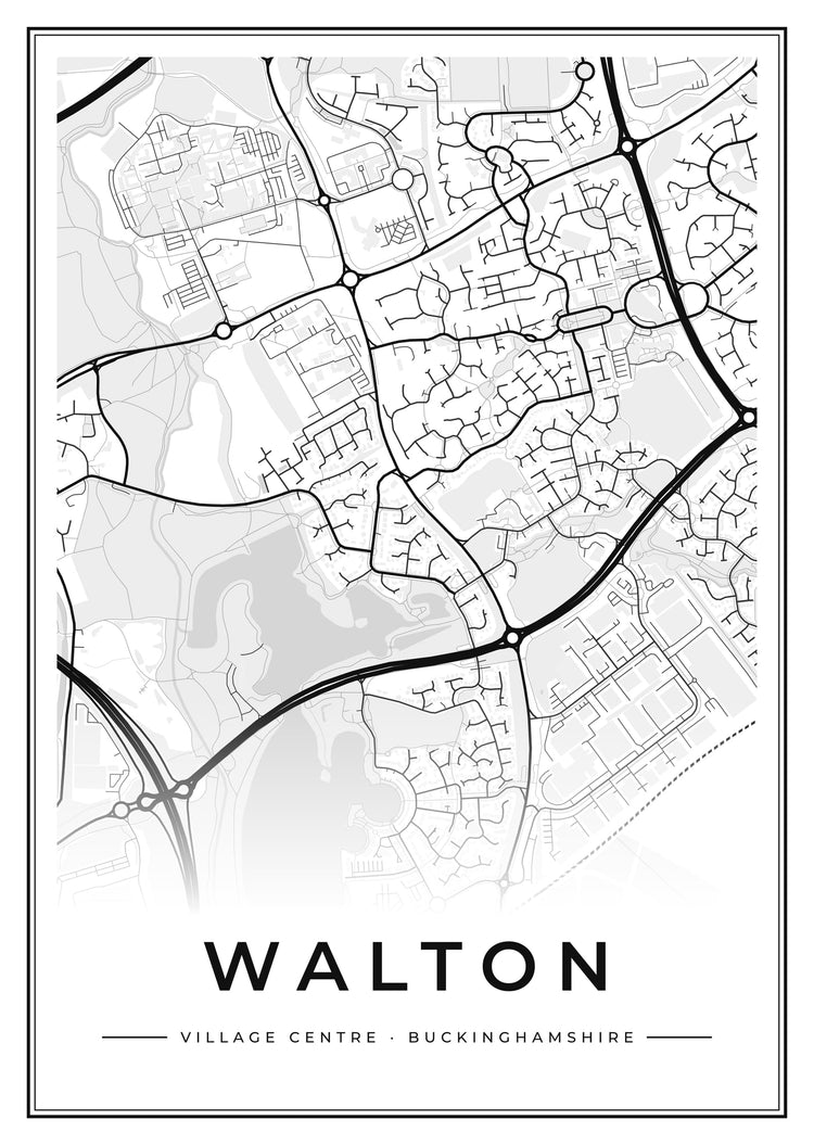 Walton Village Centre Street Map Poster