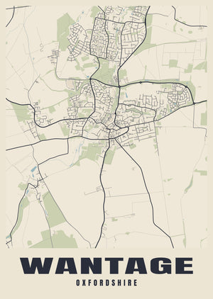 Wantage Street Map Poster